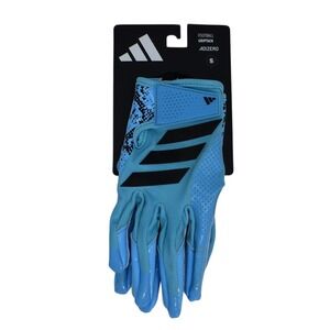 adidas Adizero GripTack Palm Football Gloves Blue‎ Black Men's Size Small NEW